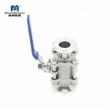 Astm Ce Sanitary Stainless Steel 304/ 316L 3 Way Ball Valve